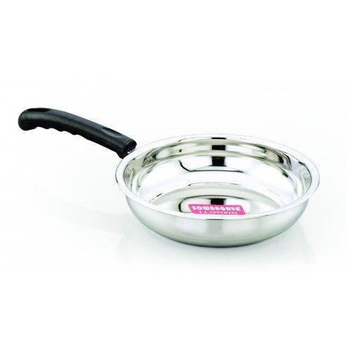 Induction Base Stainless Steel Fry Pan 22cm - SOWBAGHYA