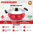 NS Biriyani Pot with SS Lid - 4.5Ltr-3