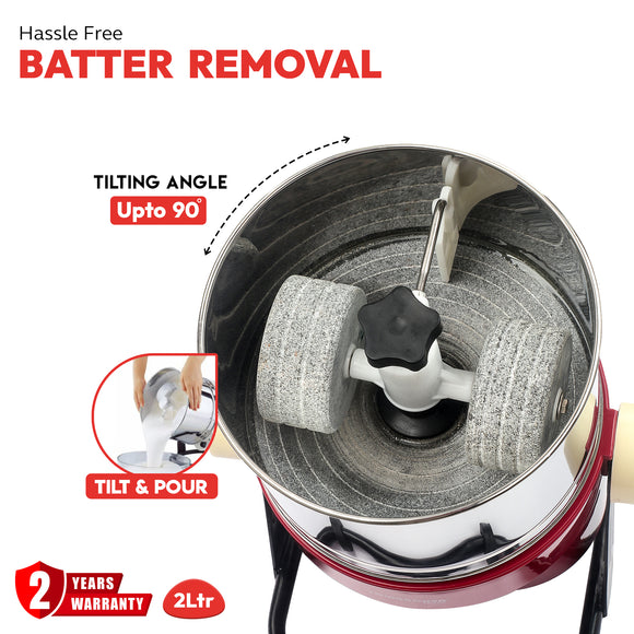 2 Ltr SHREE - Tilting Wet Grinder with Attachment