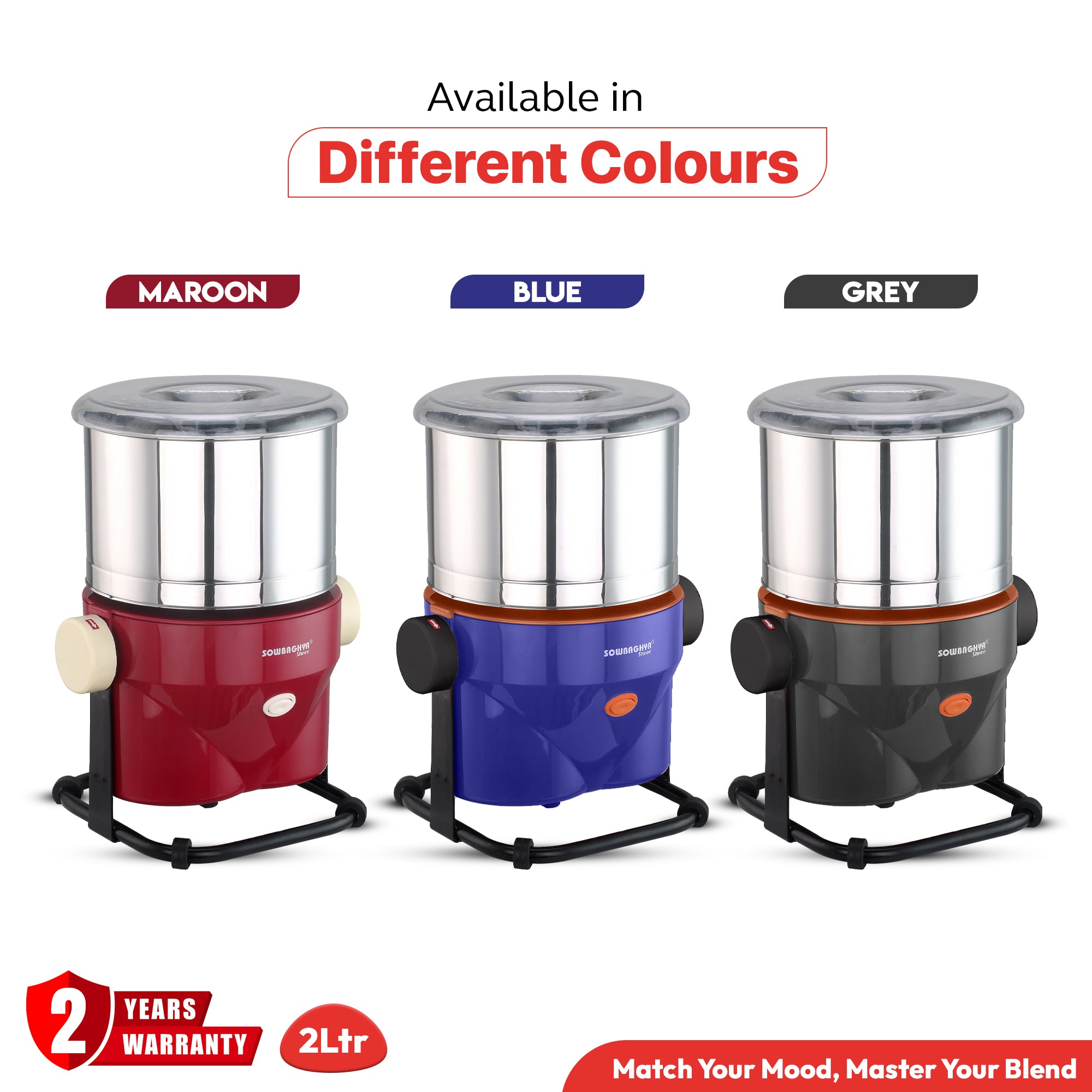 2 Ltr SHREE - Tilting Wet Grinder with Attachment