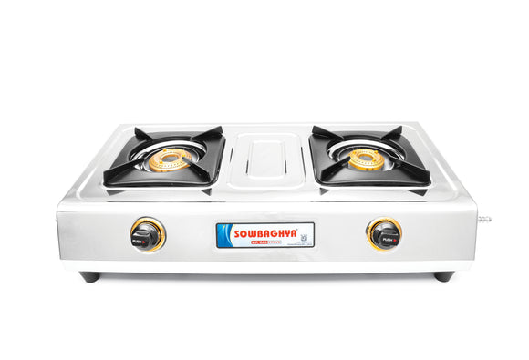 2 Burner Stainless Steel Gas Stove - Zylo