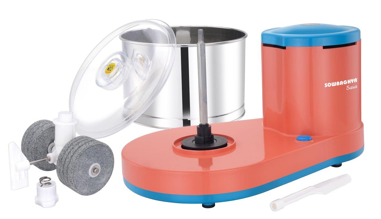 Table Top Wet Grinder - 2 Ltr. SARA with Attachments | SOWBAGHYA