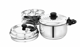 Stainer 2 in 1 Stainer Cum Idly Pot 4 Ltr Capacity - 0
