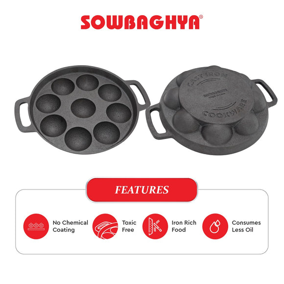 Cast Iron Paniyarakkal 9 Pits