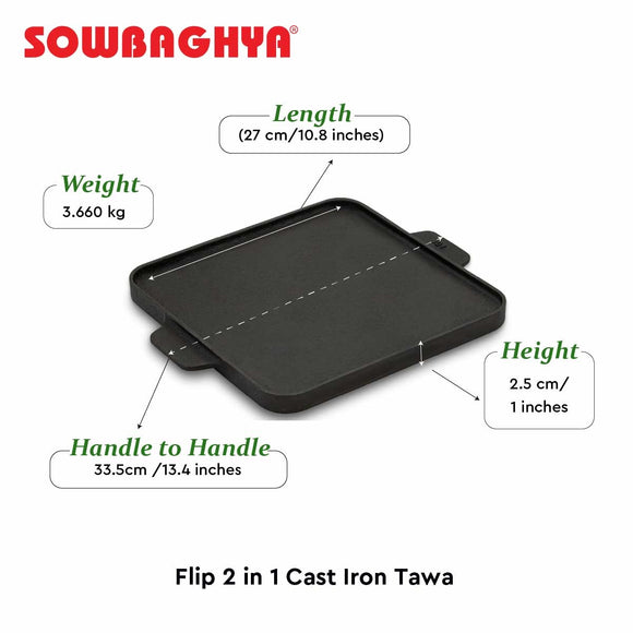Cast Iron 2in1 Flip Tawa