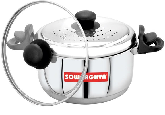 Stainer Cum Cook Pot 4 Ltr Capacity