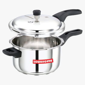 5 Ltr Stainless - Steel ISI Pressure Cooker - 0