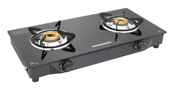 Elanza 2 Burner Glass Top Gas Stove