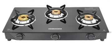 3 Burner Glass Top Gas Stove - Elanza