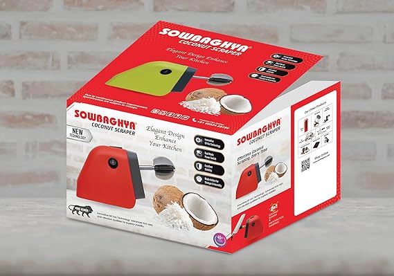 Sowbaghya Coco - 2 in 1 Electric Coconut Scraper and Multi Function Sharpener