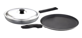 NS Breakfast Set (Dosa Tawa & Fry Pan with SS Lid)