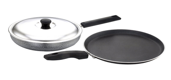 NS Breakfast Set (Dosa Tawa & Fry Pan with SS Lid)