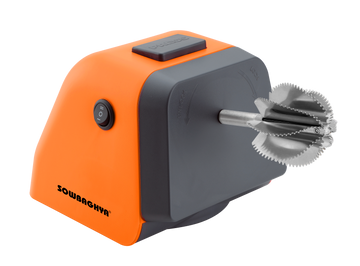 Buy orange Sowbaghya Coco - 2 in 1 Electric Coconut Scraper and Multi Function Sharpener