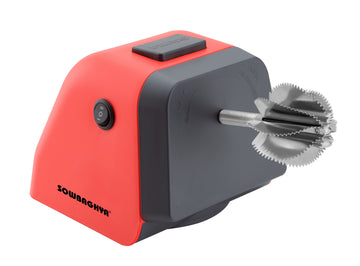 Buy red Sowbaghya Coco - 2 in 1 Electric Coconut Scraper and Multi Function Sharpener