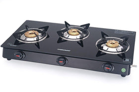 3 Burner Elite - Glass Top Gas Stove - SOWBAGHYA - SOWBAGHYA