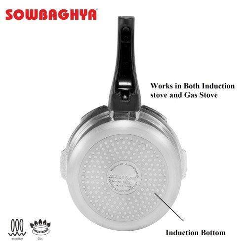 3 Lit Elite Induction Base ALU Pressure Cooker & Pan - SOWBAGHYA