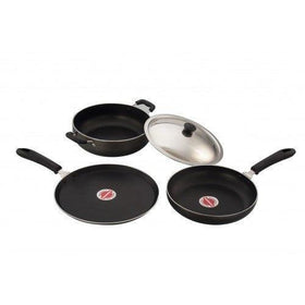 3 Pcs Gift Set(Dosa Tawa + Kadai with lid + Fry Pan) with 2.6mm thickness - SOWBAGHYA