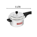 5 Lit Elite Induction Base ALU Pressure Cooker & Pan - SOWBAGHYA