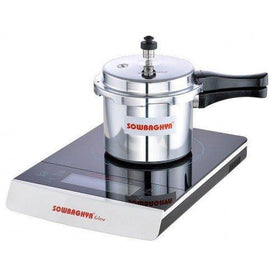 5 Lit Elite Induction Base ALU Pressure Cooker - SOWBAGHYA