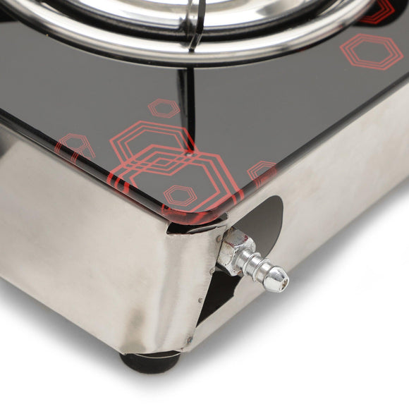 Compact 2 Burner Glass Top Gas Stove - SOWBAGHYA
