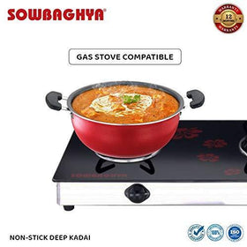 NS Deep kadai with SS Lid- 3Ltr - SOWBAGHYA