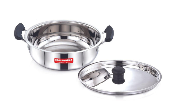 Sowbaghya Stainless Steel Deep Kadai - SOWBAGHYA