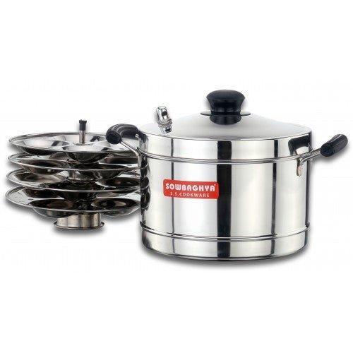 Ultima IB Stainless Steel Idly Cooker (4 plates) - SOWBAGHYA