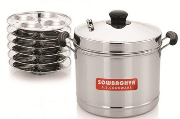 Ultima IB Stainless Steel Idly Cooker (6 plates) - SOWBAGHYA