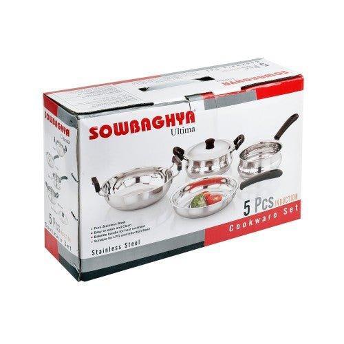 Ultima Induction Base Stainless Steel 5Pc Gift Set - SOWBAGHYA